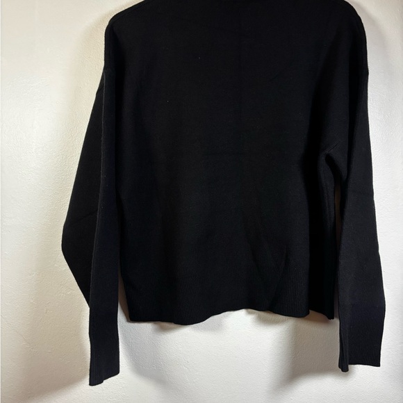 EXLURA Black Mock Neck Sweater Women Size S Long Sleeve Knit NWT - Picture 3 of 7